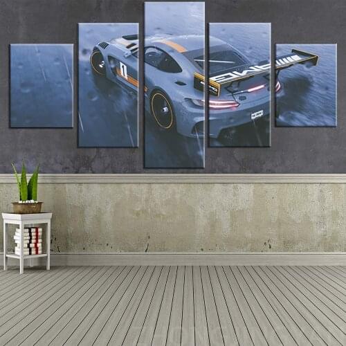 Canvas Hd Prints Paintings Wall Artwork 5 Pieces Crew Mercedes Poster Modular Pictures For Living Room Modern Home Decoration