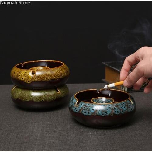 Household Ceramic Ashtray Creative Three-dimensional Ashtray Living Room Office Personality Ashtray Home Decoration Ornaments