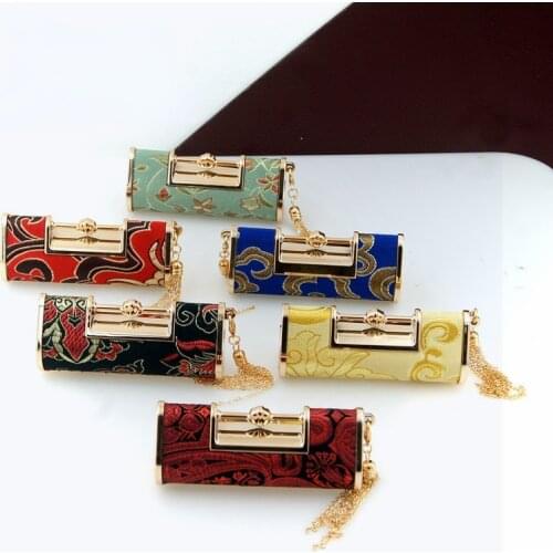 Chinese style concentric lock lipstick empty tube with tassels Press the lipstick tube container Empty cosmetic bottles