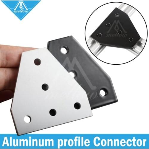 3D printer Strong Corner Angle Bracket Connection Joint Strip Board for Aluminum Profile 2020 3030 4040 with 5 holes