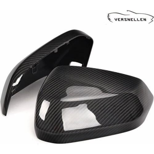 Rear View Mirror Covers Fits For Audi Q2 Q3 2019 Real Carbon Fiber Side Mirror Caps Replacement with / without Lane Assist