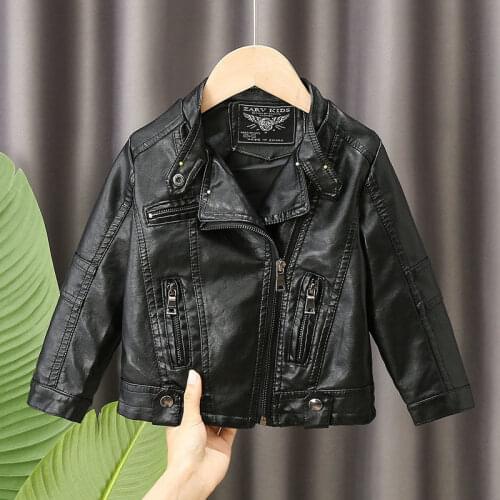 Autumn Winter 2021 New Fashion Kids Girl Boy Turn Down Collar Jacket Coats Children Clothing Casual Zipper Short Outerwear Q99