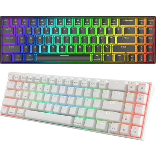 Mechanical Keyboard 71 Key Anti-Ghosting Gaming Keyboard Blue / Black Switch Gamer PC Laptop Backlit Blue White RGB