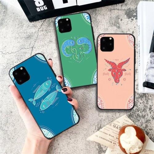 Zodiac Sign fashion shine Phone Case for iPhone 11 12 Pro mini pro XS MAX 8 7 6 6S Plus X 5S SE 2020 XR