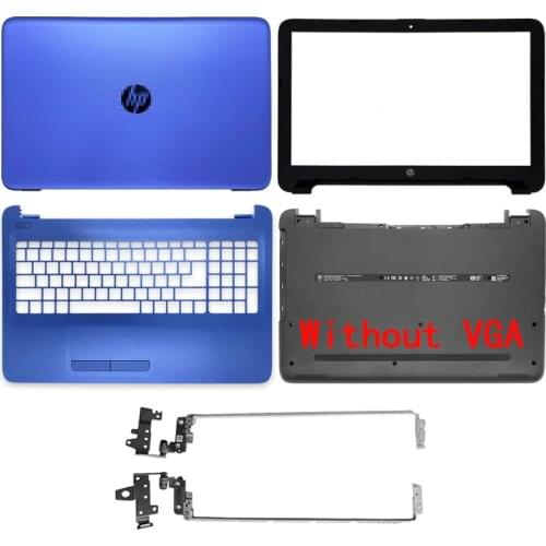 NEW For HP 250 255 256 G4 15-AC 15-AF Laptop LCD Back Cover/Front Bezel/ Hinges/Palmrest/Bottom Case Rear Lid Top Case Blue