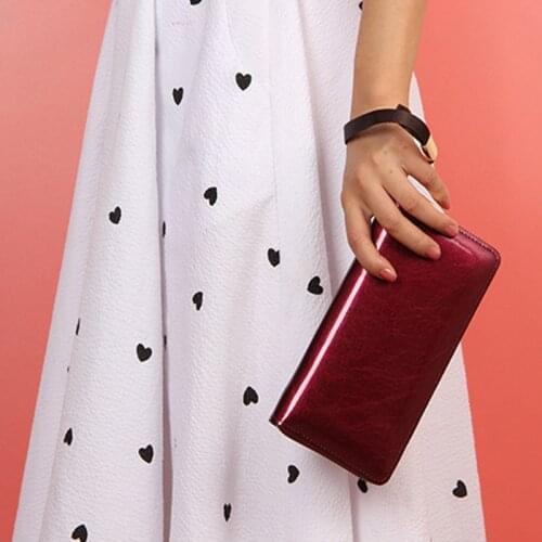 New ladies Long Sequin wallet Womens Purse Zipper Wallet Korean Version Large Capacity Wrist Clutch Bag