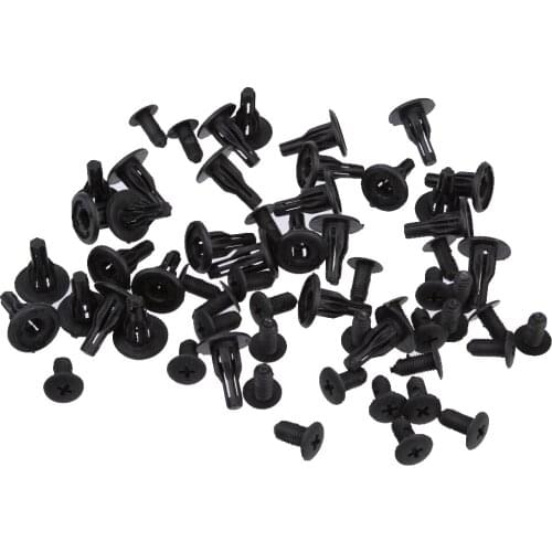 30pcs Plastic Push Type Fastener Retainer Clip For Honda 90505 SM4-003 Black