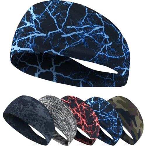 New 1Pcs Absorbent Cycling Headband Men Bandana Ciclismo Sport Hair Sweatband Non-slip Bike Headwear Running Fitness Hairband