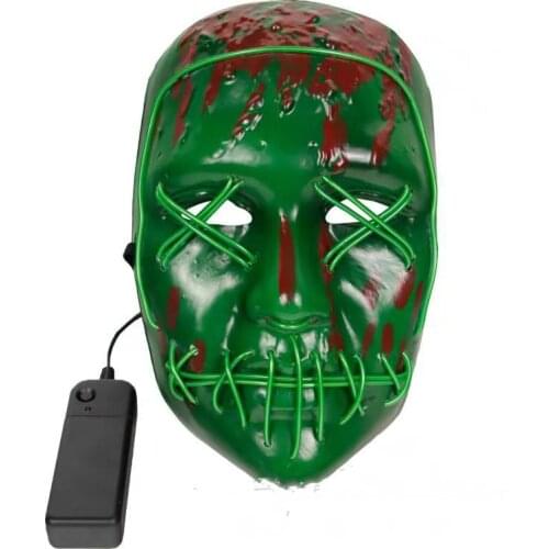 Amazon Wish Halloween Luminous Mask El Cold Light Mask KTV Dance Party LED Mask Ghost Step