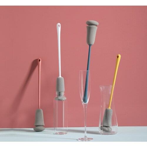 Extended Handle Kitchen Cleaning Brush Cup Brush Spong for Cleaning Wineglass Bottle Coffe Tea Glass Cup Feeding Bottle Mug Vase