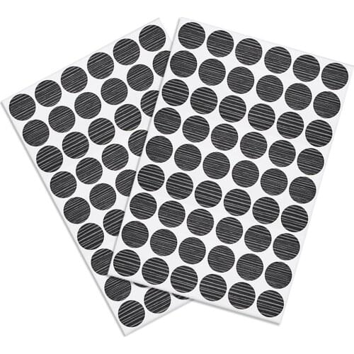 Uxcell Self-adhesive Screw Hole Stickers,2-Sheet Self-adhesive Screw Covers Caps Dustproof Sticker 21mm 54 in 1 Black PC-146