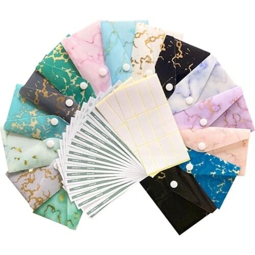 Cash Envelope System, 15 Pack Waterproof Reusable Plastic Budget Envelopes, Money Envelopes for Budgeting and Saving PVC