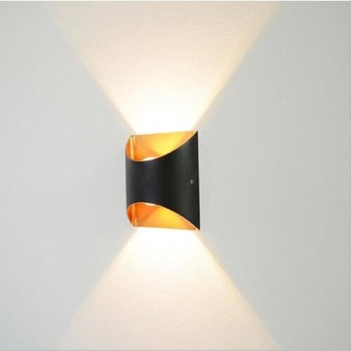 Modern 6W Led Wall Lamp Indoor Dual Head Up and Down Stair Light Fixture Bedside Bedroom Living Room Corridor Balcony Wall light