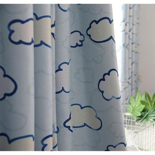 Cloud Children Cloth Curtains For Kids Boy Girl Bedroom Living Room Blue/Pink Blackout Cortinas Custom Made Drapes AG084&30