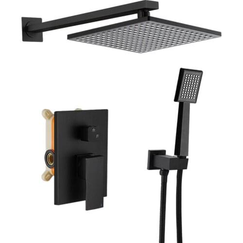 Flower to asperse shower sets installed enter wall type spray bath hotel big square nozzle a undertakes to embed box