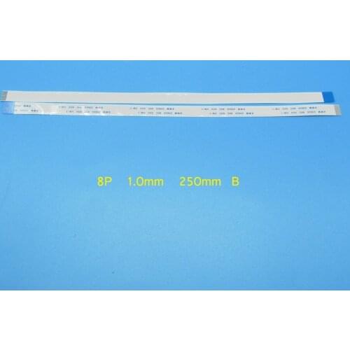 1-100pcs AWM 20624 80C 60V VW-1 FFC FPC flat flexible cable 1.0mm pitch 8pin Length 250mm Width 9mm Forward Flex cable Type B
