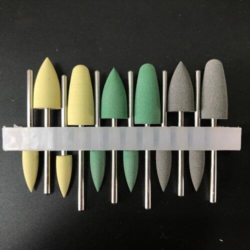 12pcs Dental SILICONE Polishers Resin Base Acrylic Polishing Burs 2.35mm