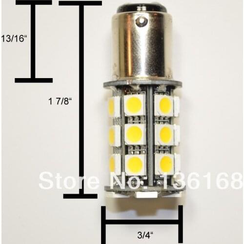 4 Pieces Free Shipping 1157 BAY15D 27 SMD LED Bulb 10-30V For RV Marine Auto Boat Tail Light 12V / 24V