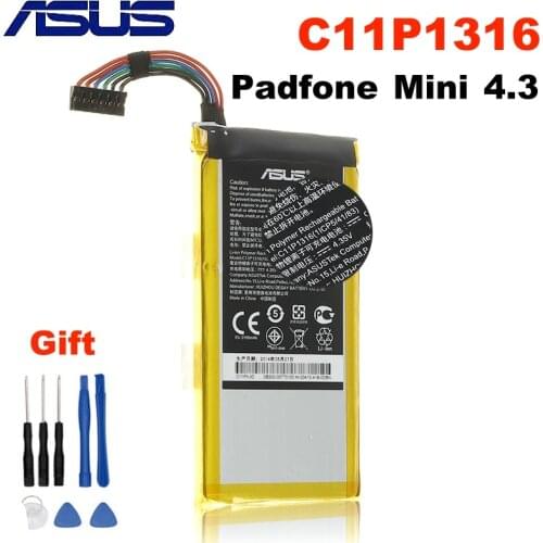 2100mAh High Capacity Mobile Phone C11P1316 Battery For Asus Padfone Mini 4.3 C11P1316 Battery with Good Quality + Free Tools
