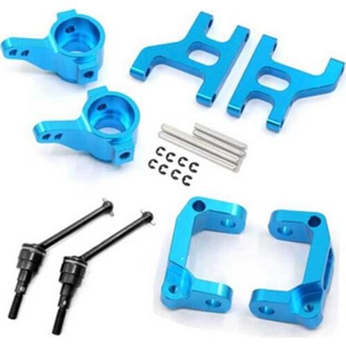 Aluminum Front Swing Arm+Joint Knuckle Arm+Drive Swing Shaft+Hub Carrier Base C Set for 1/10 TAMIYA CC01 TA02 TA03 RC Car