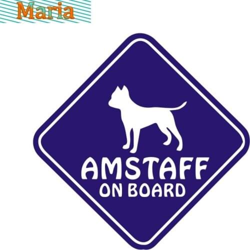 AMSTAFF ON BOARD PET DOG Car Body Stickers and Decals Car Styling Decoration Door Window KK Vinyl Stickers Waterproof Deco
