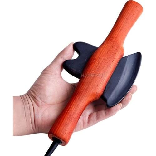 Stone needle scraping knife electric scraper double handle temperature moxibustion apparatus is spinal neck open back scrapping