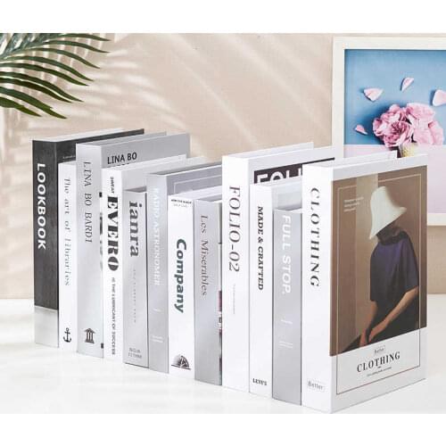 Fake Book Fashion Book Home Decor Club Hotel Model Room Home Decoration Modern Simulation Study Soft For Womens Living Room