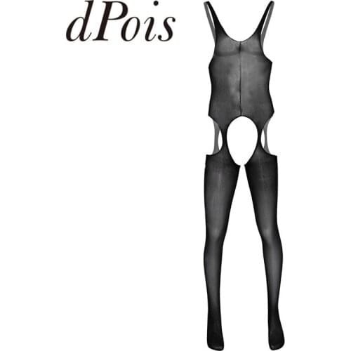 Mens Adults Long Sleeves Hollow Out Pantyhose Homme Stretchy Tights Stockings See Through Sheer Crotchless Full Body Stocking