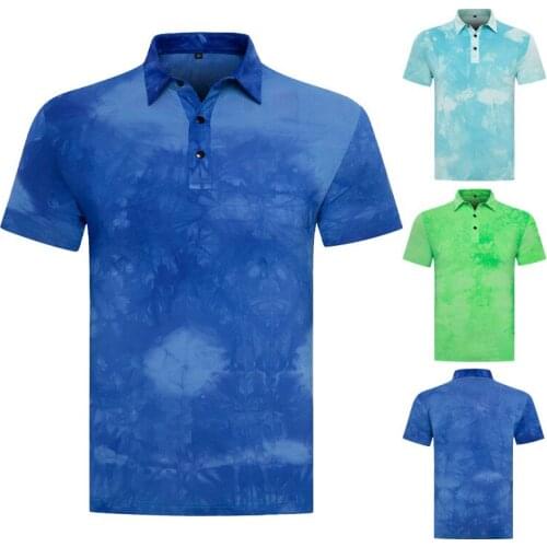 2021 Summer Golf Clothing Mens Breathable Short-Sleeved T-shirt Quick-Drying Shirt Casual Sports Sweat-Absorbent Upper Clothes