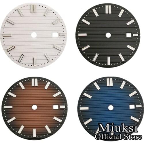 Miuksi 31.5mm white black coffee blue sterile watch dial fit ETA 2836/2824 DG2813/3804 Miyota 8215 821A 8205 8200 movement