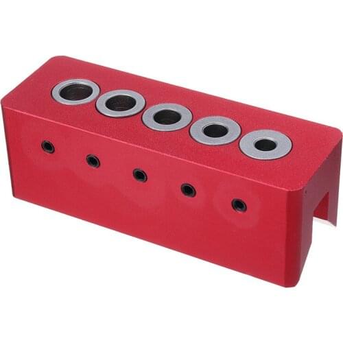 90 Degree Drill Straight Angle Guide Bit Doweling Jig Woodworking Tool Dowel Hole Jig 6/7/8/9/10mm Bit Wood Punch Locator Red