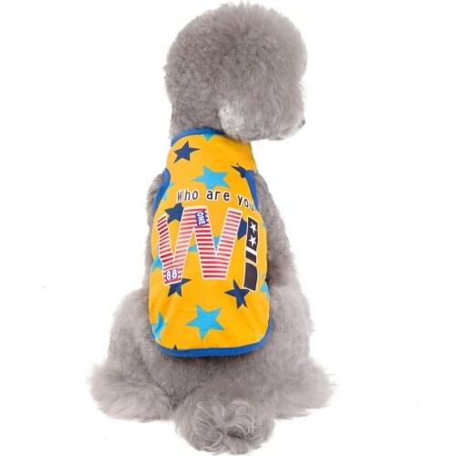 New Popular Star Pattern Pet Dog Spring Summer T-shirt Vest Clothing From S to XXL Cheap Puppy Dogs Costume Coat