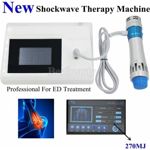 New Shockwave Therapy Machine Portable Shock Wave 10-270MJ Instrument For Erectile Dysfunction Pain Relief Body Relax Massager