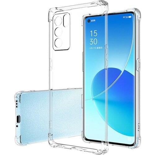 Original Camera Protective Clear Phone Case for OPPO Reno 6 Pro Plus Reno6 6pro Pro+ Airbag Shockproof Silicone Back Cover Funda