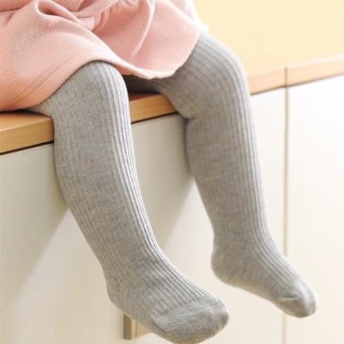 Baby Autumn Winter Tights Stockings Infant Toddler Kids Boys Girls Ribbed Cotton Warm Pantyhose Solid Candy Color Tight 0-3Y