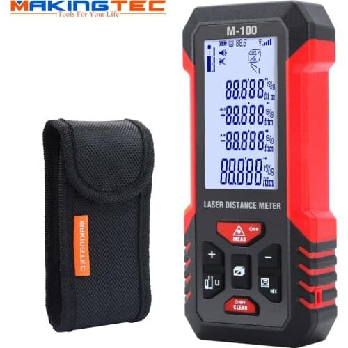 MAKINGTEC Laser Rangefinder Laser Distance Meter 40-100M Laser Meter Roulette Measure Tape Range Finder Digital Measuring Tape