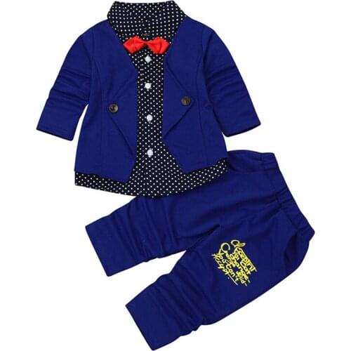 TELOTUNY baby boy clothes Kid Baby Boy Gentry Clothes Set Formal Party Christening Wedding Tuxedo Bow Suit clothing boy 1026