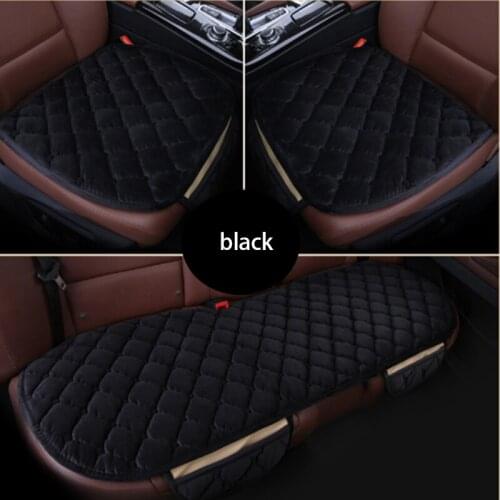 Universal car seat cover winter plush warm non-slip detachable car plush seat free punching mat single piece