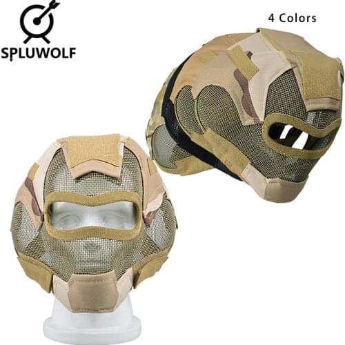 Airsoft Helmet Full Metal Tactical Mask Military Full Face Protective Free Shipping