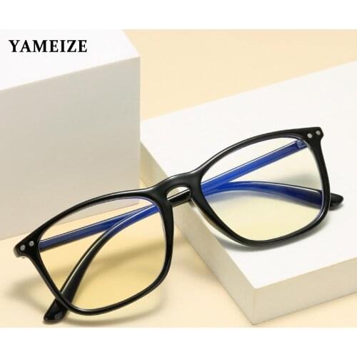 YAMEIZE Square Anti-blue Light Glasses Frame Women Classic Optical Eyewer Frames Vintage Computer Glasses Gaming Glasses Oculos