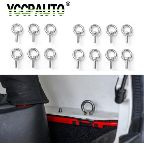 YCCPAUTO Car-styling for Jeep Wrangler JK JL 2007-2018 Interior Decoration Car Roof Screws Round Hole Metal Interior Accessories