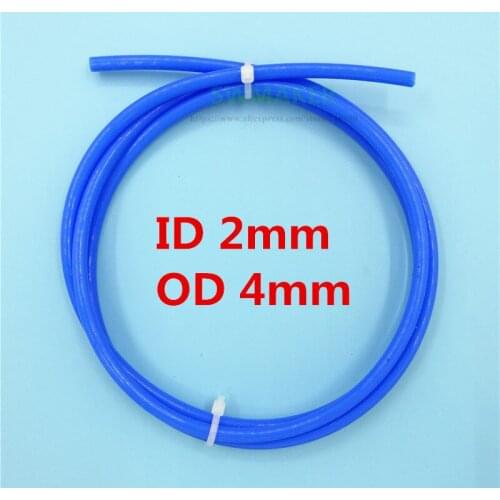1/2 meter Blue color PTFE Tube PiPe to J-head hotend RepRap Rostock Bowden Extruder Throat For 1.75mm ID 2mm OD 4mm
