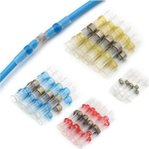 10/20pcs Waterproof Seal Heat Shrink Butt Connectors Soldering Terminals Wire Connector 6 Sizes