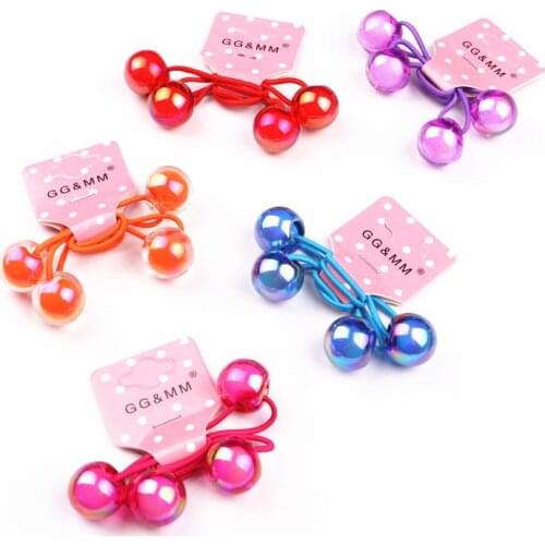 2pcs/lot new fashion cute double ball hair ring hair rope hair accessories for women girl children