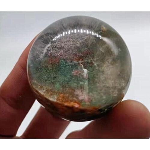 Brazilian natural quartz crystal green ghost garden ball chakra energy crystal ball home decoration healing