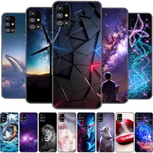 Case For Samsung Galaxy M31S Black TPU Bumper Silicone Soft Phone Case For Samsung M31 M 31 S M317F Case Cartoon Cool Case M31 S