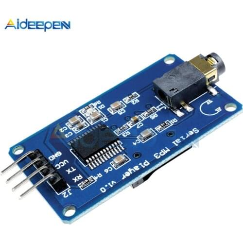 DC 3.2-5.2V YX5300 UART TTL Serial Control MP3 Music Player Module Support MP3/WAV Micro SD/SDHC Card For Arduino/AVR/ARM/PIC