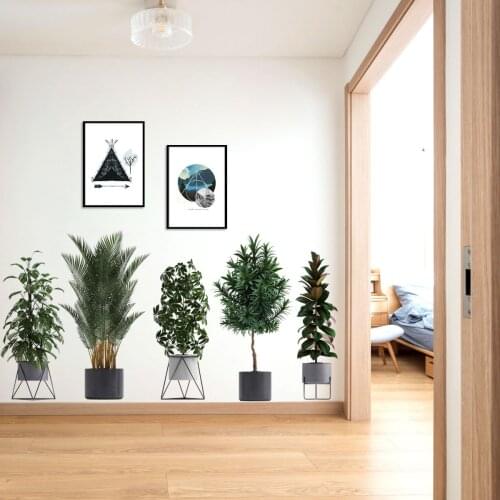 Home Decoration Wall Paste Creative Wall Paste 3Ddimensional Green Plants Potted Living Room Background Wall Decoration Stickers