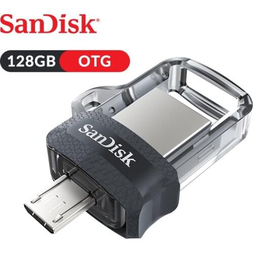 SanDisk USB Flash Drive Ultra Dual USB 3.0 micro-USB OTG Disk 128GB Pen Drive Stick 150MB/s for Smartphone Desktop laptop