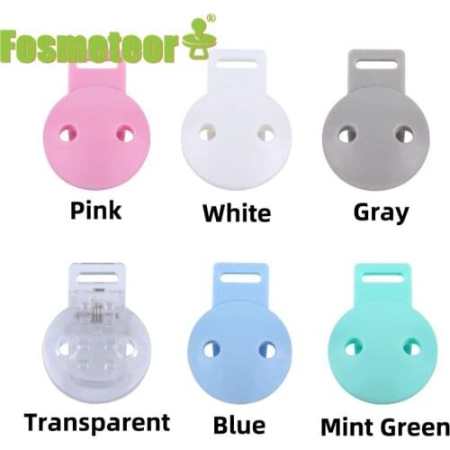 Fosmeteor Plastic Material Clips 5pcs Round Head Baby DIY Pacifier Chain Accessories Infant Soother Clip Safety Baby Teether